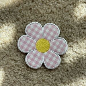 Stoney clover lane plaid pink large flower patch stickers